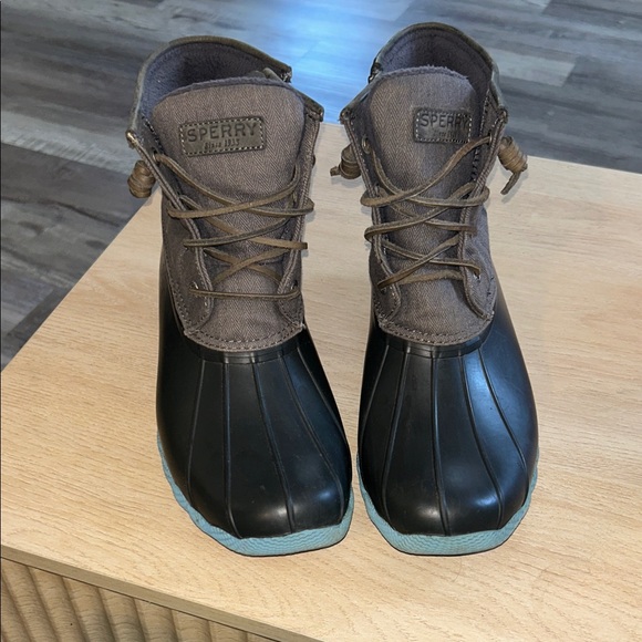 Sperry Brownish grey, Black and blue Duck Boots - Picture 1 of 6